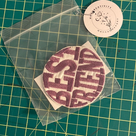 Purple Best Friend Iron On Patch - Picture 2 of 3